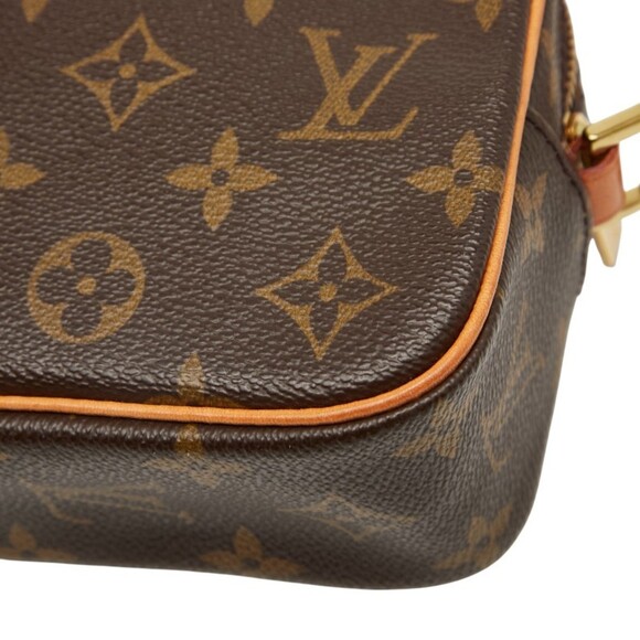 LOUIS VUITTON Brown Monogram Leather Pochette Shoulder Bag - Picture 6 of 12